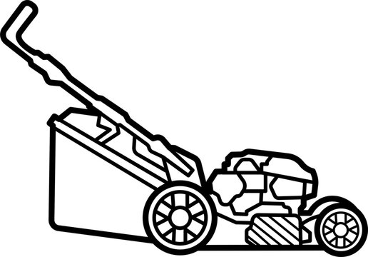 recommend clip art: Lawn Mower Outline Icon