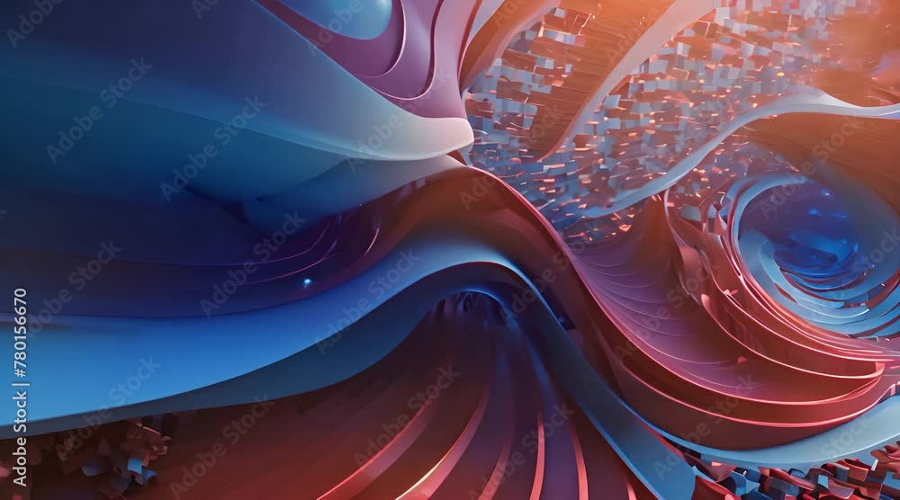 Poster technology blue wave big data visualization analytics representation digital background 3d rendering