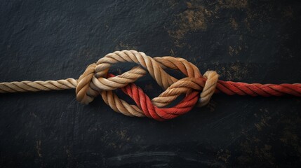 Intertwined Ropes on Dark Surface