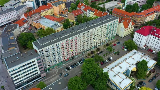 Buildings Kosciuszko Street Opole Aerial View Poland