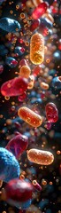 Analysis of the microbiome of human gut in relation to dietary changes - obrazy, fototapety, plakaty