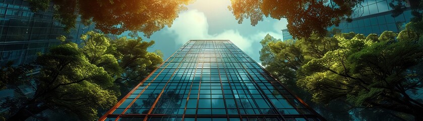 Solar-powered skyscrapers that produce more energy than they consume - obrazy, fototapety, plakaty