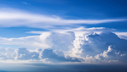 Blue Sky with white cloud and clear abstract. Beautiful air sunlight with cloud colorful scape