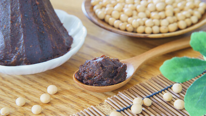 日本の味噌と大豆