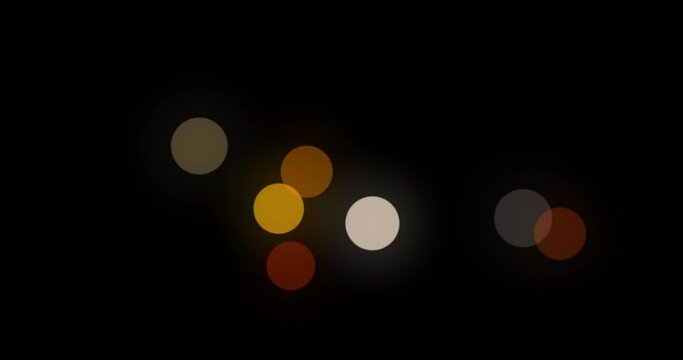 Headlights Traffic Lights Bokeh Blurs White Orange Yellow White Circles Night Transparent Overlay City