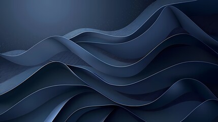 Modern Abstract wave silk fabric textured gradient background, wallpaper with color theme of Navy blue