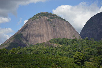 Beautiful mountain next to the Atlantic forest in Brazil