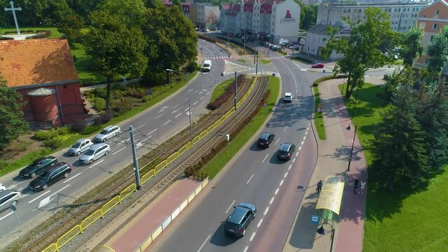 Causeway Grobla Swietego Jerzego Elblag Aerial View Poland