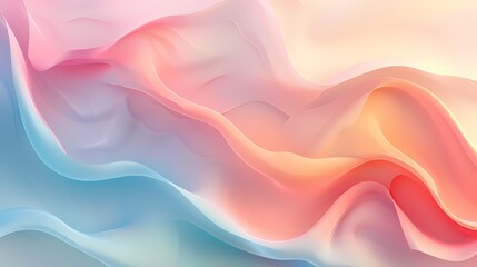 Modern sleek abstract wave background in light pink orange and blue color