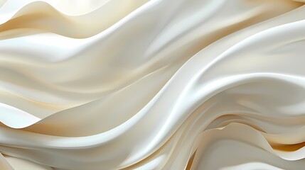 Modern Abstract wave silk fabric textured gradient background, wallpaper with color theme of white shine 