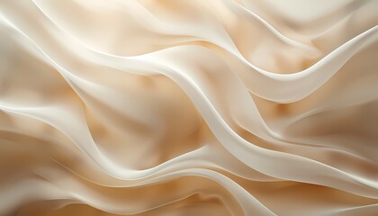 Modern Abstract wave silk fabric textured gradient background, wallpaper with color theme of Ivory white beige gold