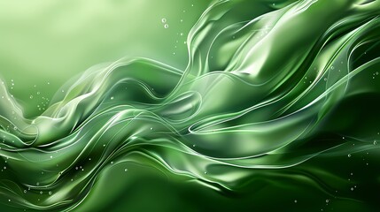 Modern Abstract wave silk fabric textured gradient background, wallpaper with color theme of minted green