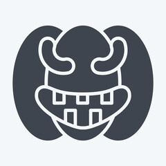 Icon Pumpkin. related to Halloween symbol. glyph style. simple design illustration