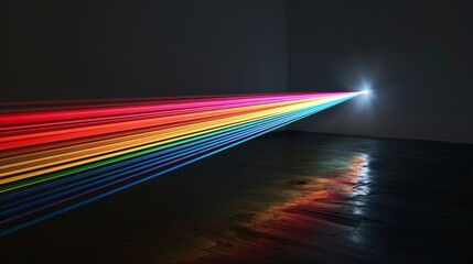 The black background serves as a canvas for the rainbow prism light to create a breathtakingly beautiful display.