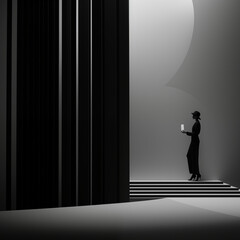 Black and white minimalist