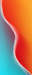 Abstract particles wave Gradient blue, orange contrast colors. For vector art design with a web banner background	
