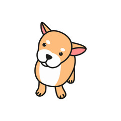 cute chihuahua dog vector illustration