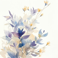 Delicate and Colorful Watercolor Floral Illustration - 780177427