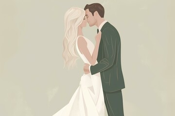 bride and groom made by midjourney