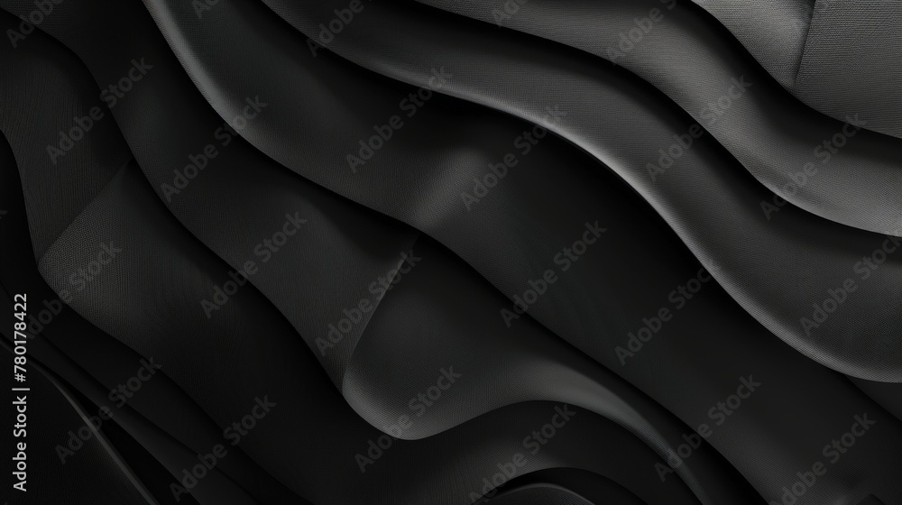 Poster black background with line curve design