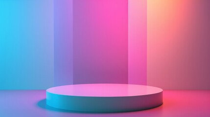 Empty studio gradient background and display product