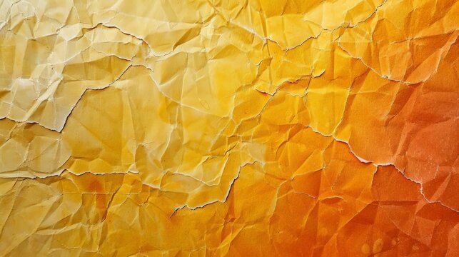 old orange and yellow background paper texture, panoramic format