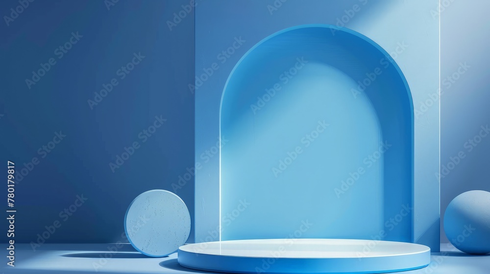 Aufkleber products display background podium scene with shape geometric platform. background rendering with po