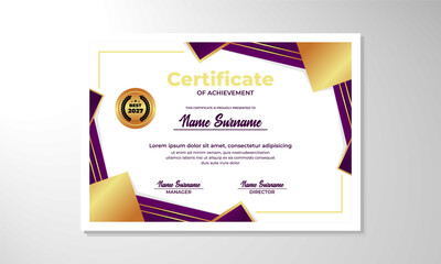 Fototapeta premium elegant gradient certificate design template