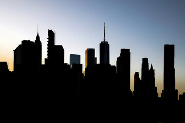 Panorama new york city at night