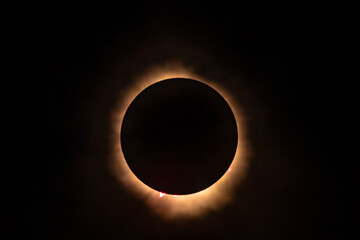 April 8 2024 Great North American Eclipse - obrazy, fototapety, plakaty