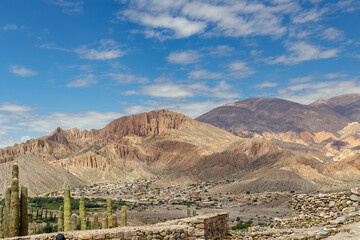 Jujuy landscape from the ruins of Tilcara in Argentina.