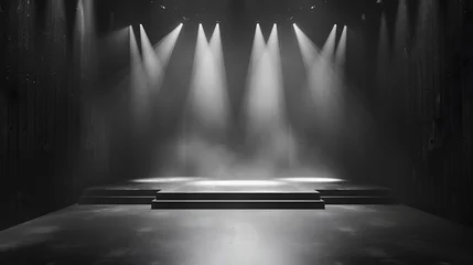 Foto auf Acrylglas spotlight on stage with spotlight © Anuson