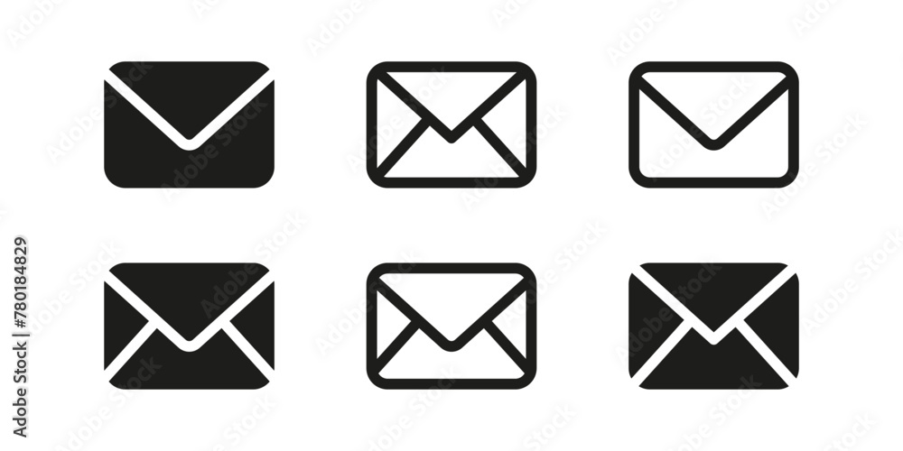 Poster email message icon, mail envelope icon set. Email notification icon , new message sign. Web icons set