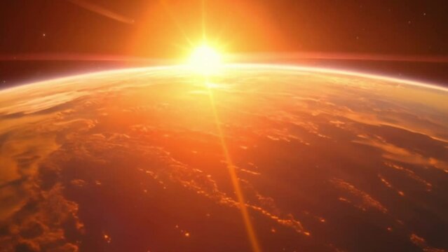 sunset on planet earth