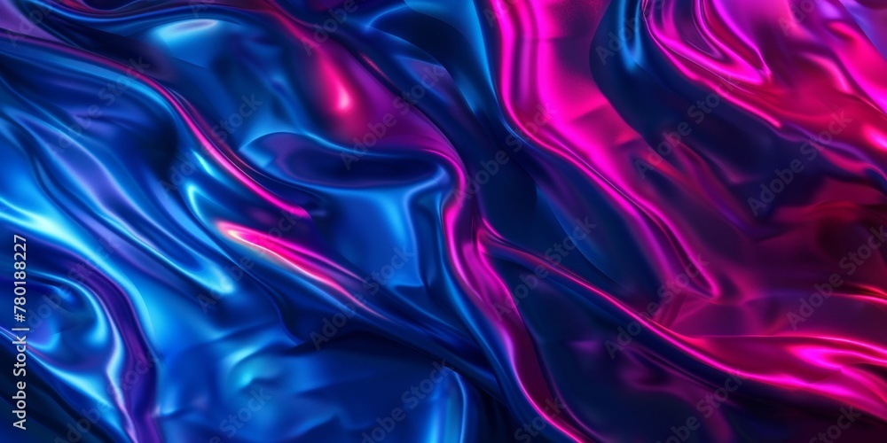 Poster a digital abstract liquid art pattern with swirling blue and pink colors creating a mesmerizing back