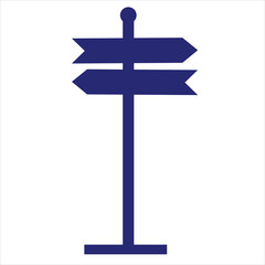 Signpost icon, direction icon vector isolated seet on white background.