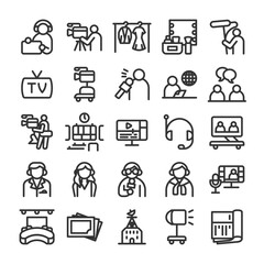 番組制作 放送局 アイコン セット