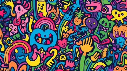 Colorful Doodle Art Explosion