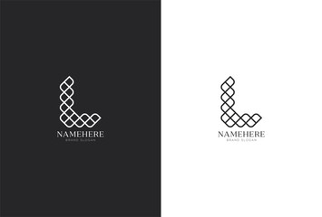 Letter L logo line art concept for your brand