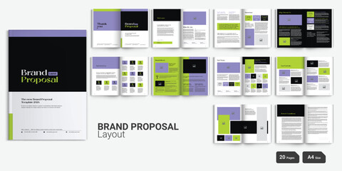 Fototapeta na wymiar Brand Proposal Design Layout Business Proposal Layout Brand Identity Proposal Design
