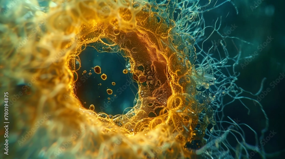 Poster a timelapse sequence of a pollen tube fertilizing an egg cell with intricate visualizations of the c