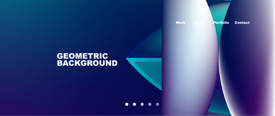 Colorful gradients with abstract geometric shapes. Vector Illustration For Wallpaper, Banner, Background, Card, Book Illustration, landing page