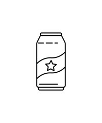 beer can icon, vector best line icon.