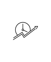time icon, vector best line icon.