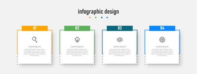 Creative template infographic design template. timeline with 4 steps, options. can be used for workflow diagram, info chart, web design. vector illustration.