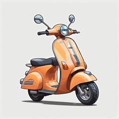 Fototapeta na wymiar Motorcycle Scooter illustration Design Very Cool