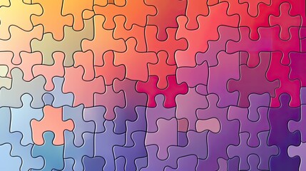 A gradient puzzle pattern