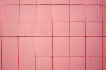 A minimalist grid of fine lines against a soft pink background