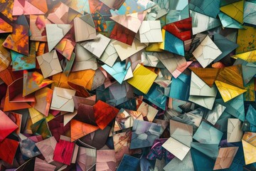 An abstract arrangement of polygons - obrazy, fototapety, plakaty