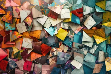 Fotobehang An abstract arrangement of polygons © AI Farm